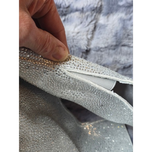 NEW INC Saveria Rhinestone Tall Over-The-Knee‎ Boots Silver size 5.5 - Picture 8 of 10